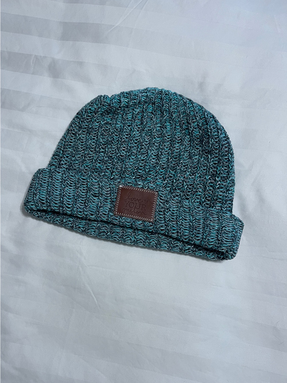 Love Your Melon Teal Knit Beanie Hat